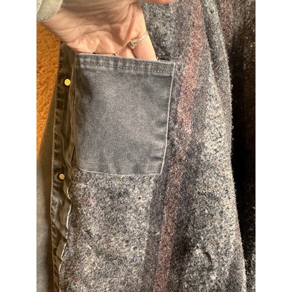 90s Vtg Carhartt C02 Blanket Lined Chore Coat Duck Canvas Workwear USA No Sz Tag - Picture 9 of 16